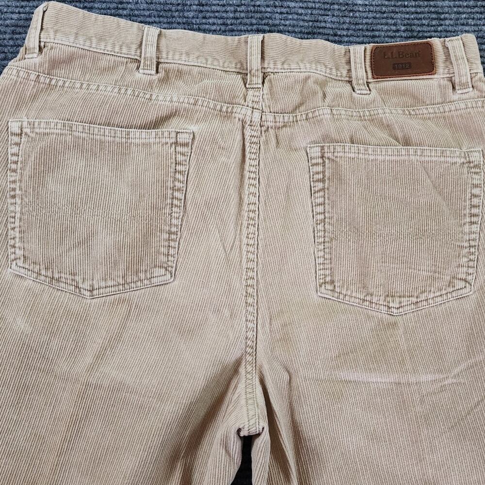 L. L. Bean Men's 36x32 Tan Corduroy Pants Standard Fit 5-Pocket Cotton Casual - Picture 10 of 12